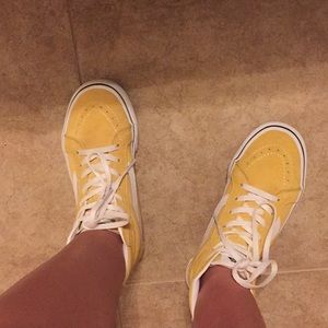 Yellow hightop Vans